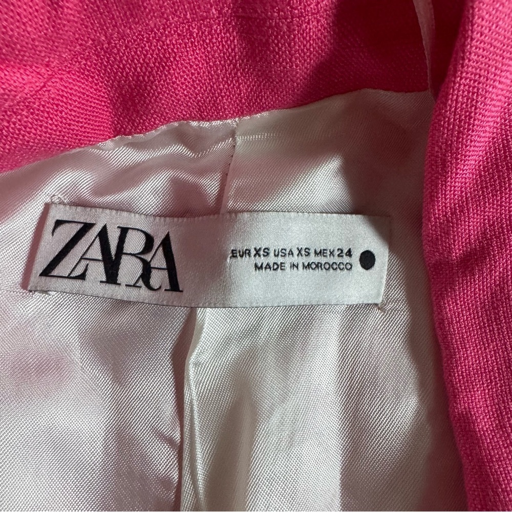 Zara hot pink blazer oversized jacket XS new - Picture 3 of 10